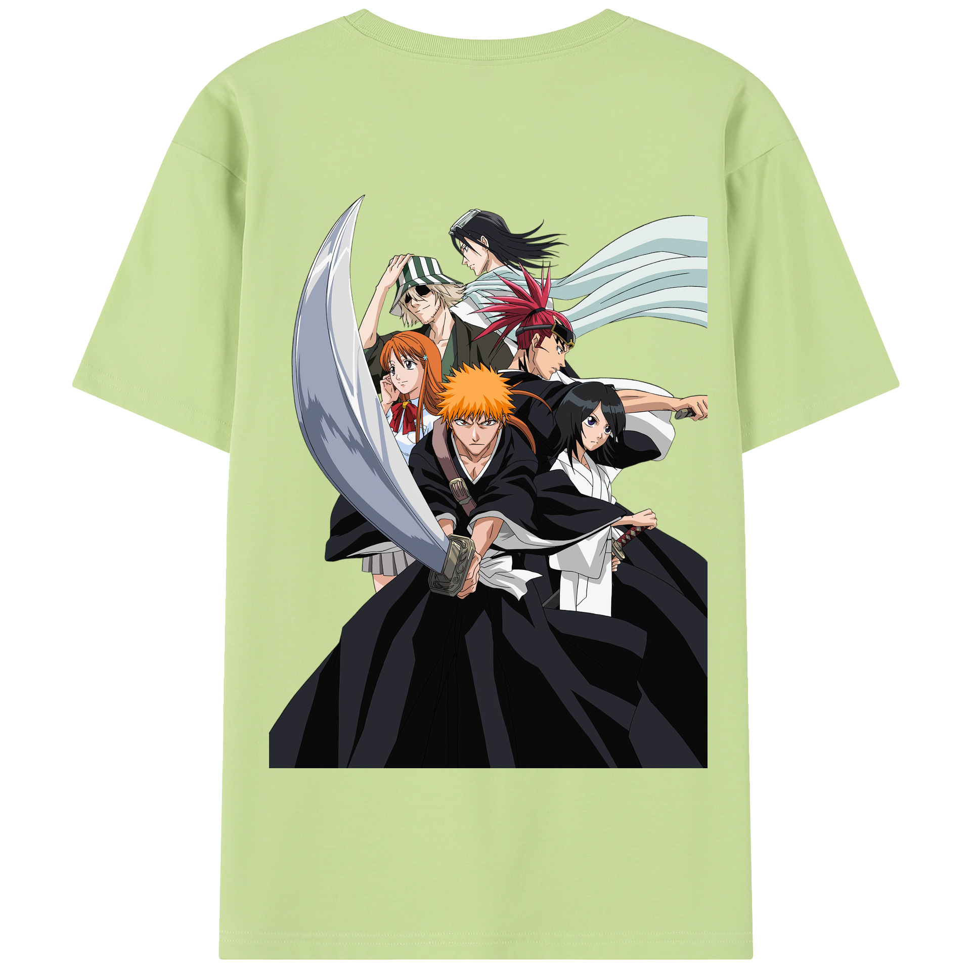 （画像用） ブリーチ 黒崎一護（くろさき いちご）BLEACH Kurosaki Ichigo 綿100％半袖Tシャツ（背面プリント）